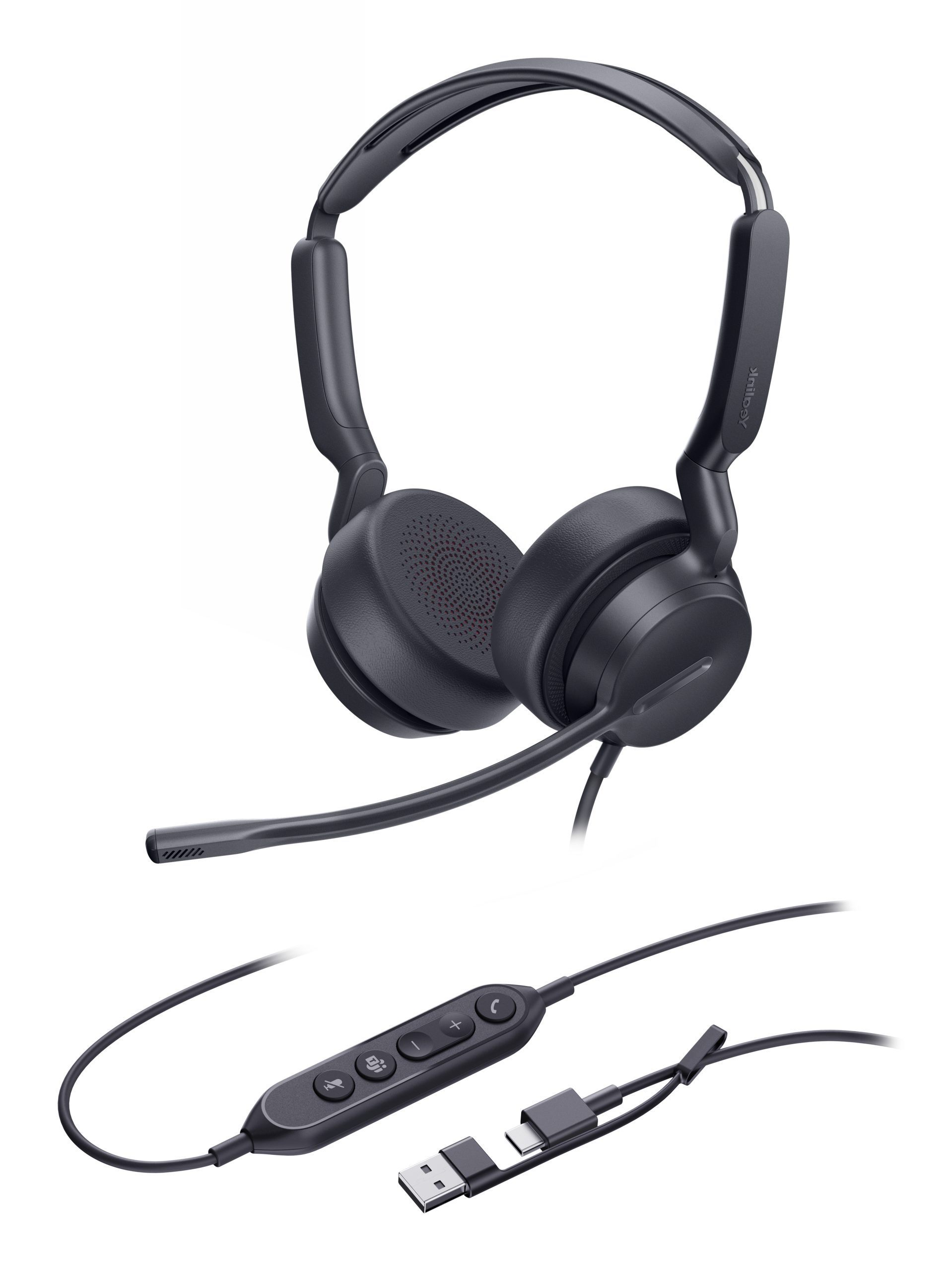 YEALINK WIRED (UH42) MS STEREOHEADSET,LEATHER CUSHIONS,NOISECANCELLING MIC,C TO A ADAPTER - Image 2