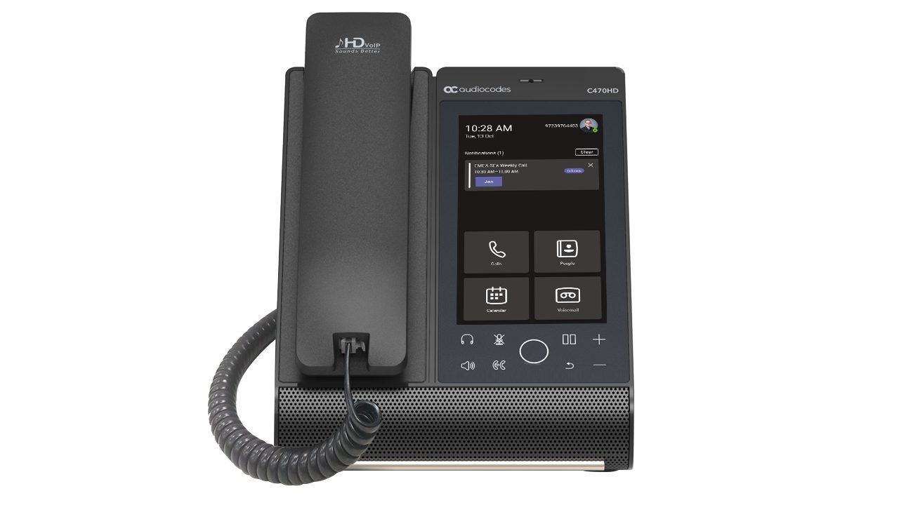 AUDIOCODES TEAMS C470HD TOTAL TOUCH IP POE PHONE, 5.5" COLOUR TOUCH LCD, BLUETOOTH, WIFI - Image 2