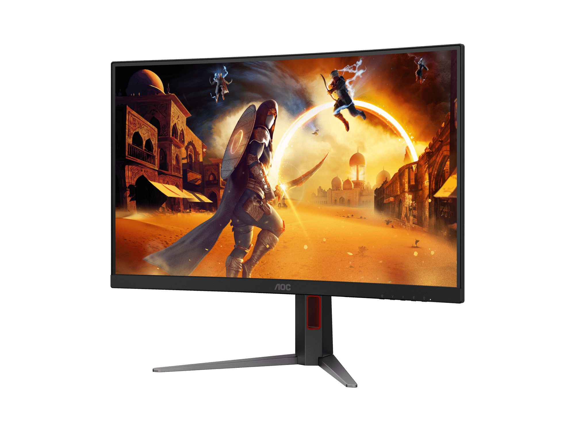 AOC 27' 2K Curved 0.5ms 180Hz, 2560x 1440 Adaptive Sync, HDMI 2.0 × 1,DisplayPort 1.4 × 1, Gaming Monitor (LS) - Image 2