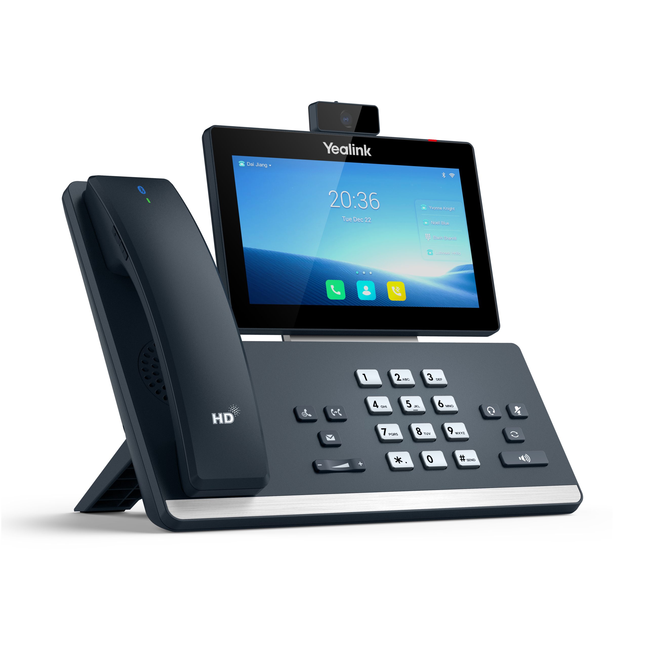 YEALINK (SIP-T58W) IP PHONE WITHW/LESS HANDSET, 7" TOUCHSCREEN, BT, WIFI, 720P CAM, aOS 9. - Image 2