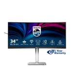 Philips 34″ (21:9) Curve Wqhd No Stand, Hdmi, Dp, Usb-c, Rj45, Spkr, H/adj, 4yr (34B2U5600C/79)
