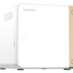 QNAP 4-bay Desktop Nas, Intel® Celeron® N4505 Dual-core, 4 Gb Ddr4 Onboard Not Expandable, 4 X 3.5’/2.5′ Sata 6gb/s Drive Bays, 2 X M.2 2280 (TS-462-4G)