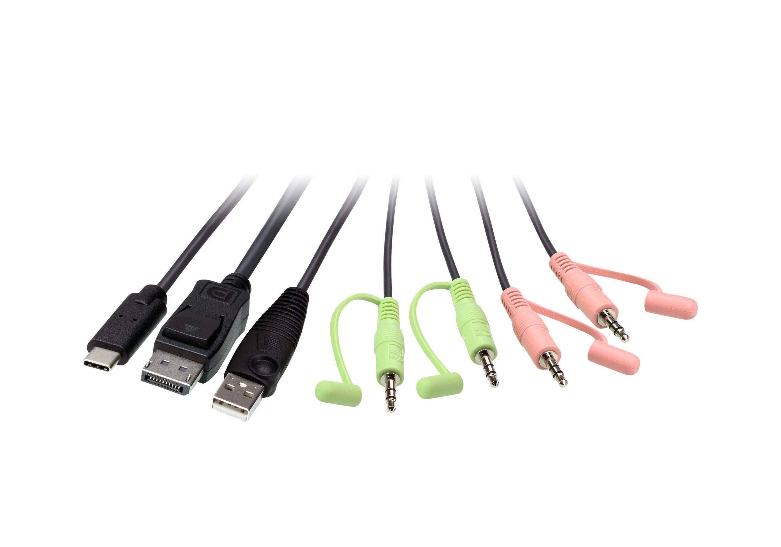 Aten 2-Port USB-C DisplayPort Hybrid Cable KVM Switch - Image 3