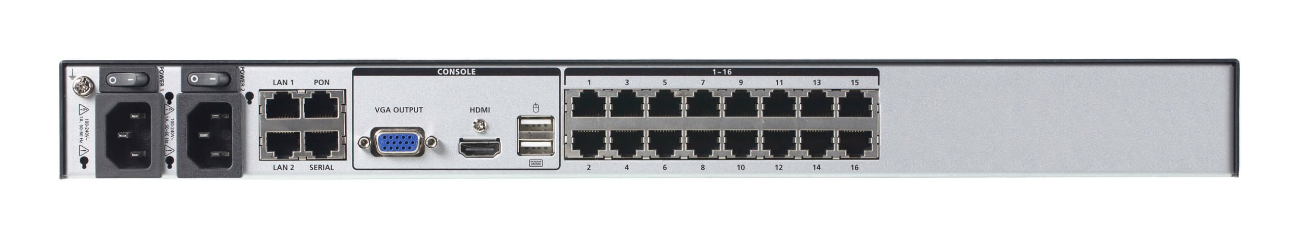 ATEN 1-LOCAL/4-REMOTE SHARED ACCESS 16-PORT MULTI-INTERFACE CAT 5 KVM OVER IP SWITCH - Image 2