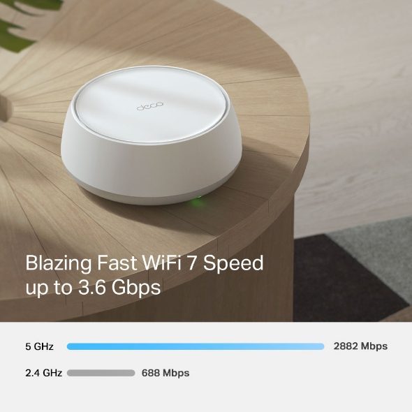 TP-Link Deco BE22(1-pack) BE3600 Whole Home Mesh Wi-Fi 7 System, 688 Mbps at 2.4 GHz + 2882 Mbps at 5 GHz - Image 3