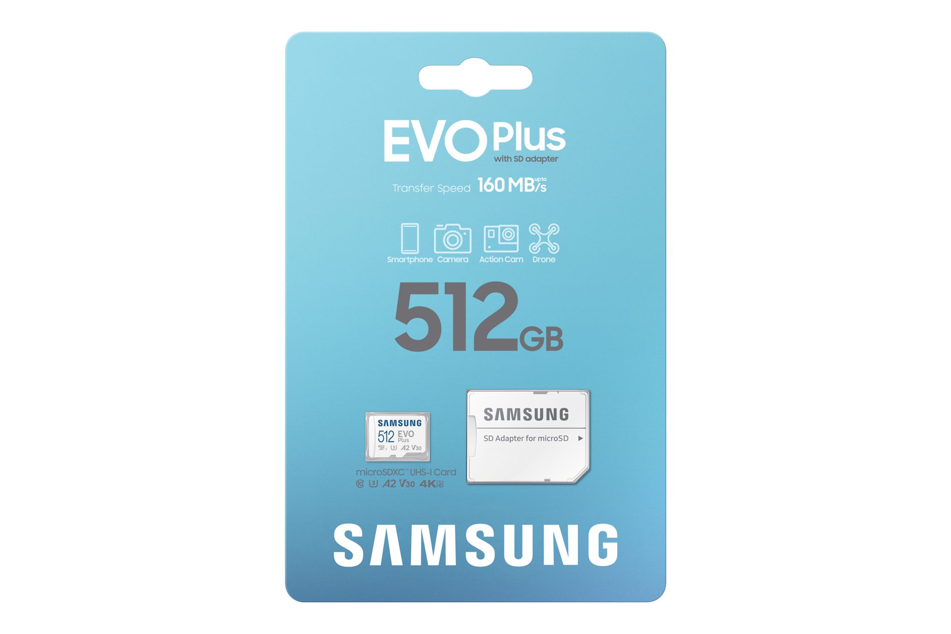 SAMSUNG (EVO PLUS) 512GB MICRO SD CARD w/ADAPTER, CL10, UP TO 160R MB/s, 10YR WTY - Image 4