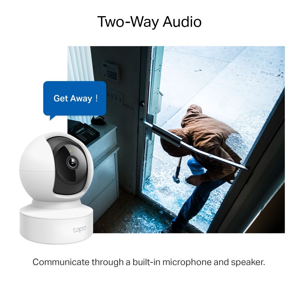TP-Link Tapo C212 Pan/Tilt Home Security Wi-Fi Camera, 2K (2304x1296), 2.4 GHz, Horizontal 360º, 1 × Ethernet Port,Local Storage through microSD Card - Image 2