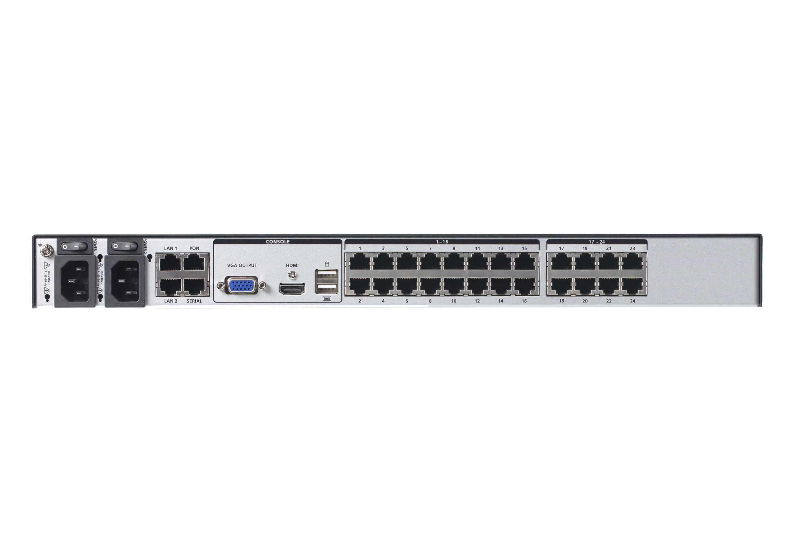 ATEN 1-LOCAL/4-REMOTE SHARED ACCESS 24-PORT MULTI-INTERFACE CAT 5 KVM OVER IP SWITCH - Image 2