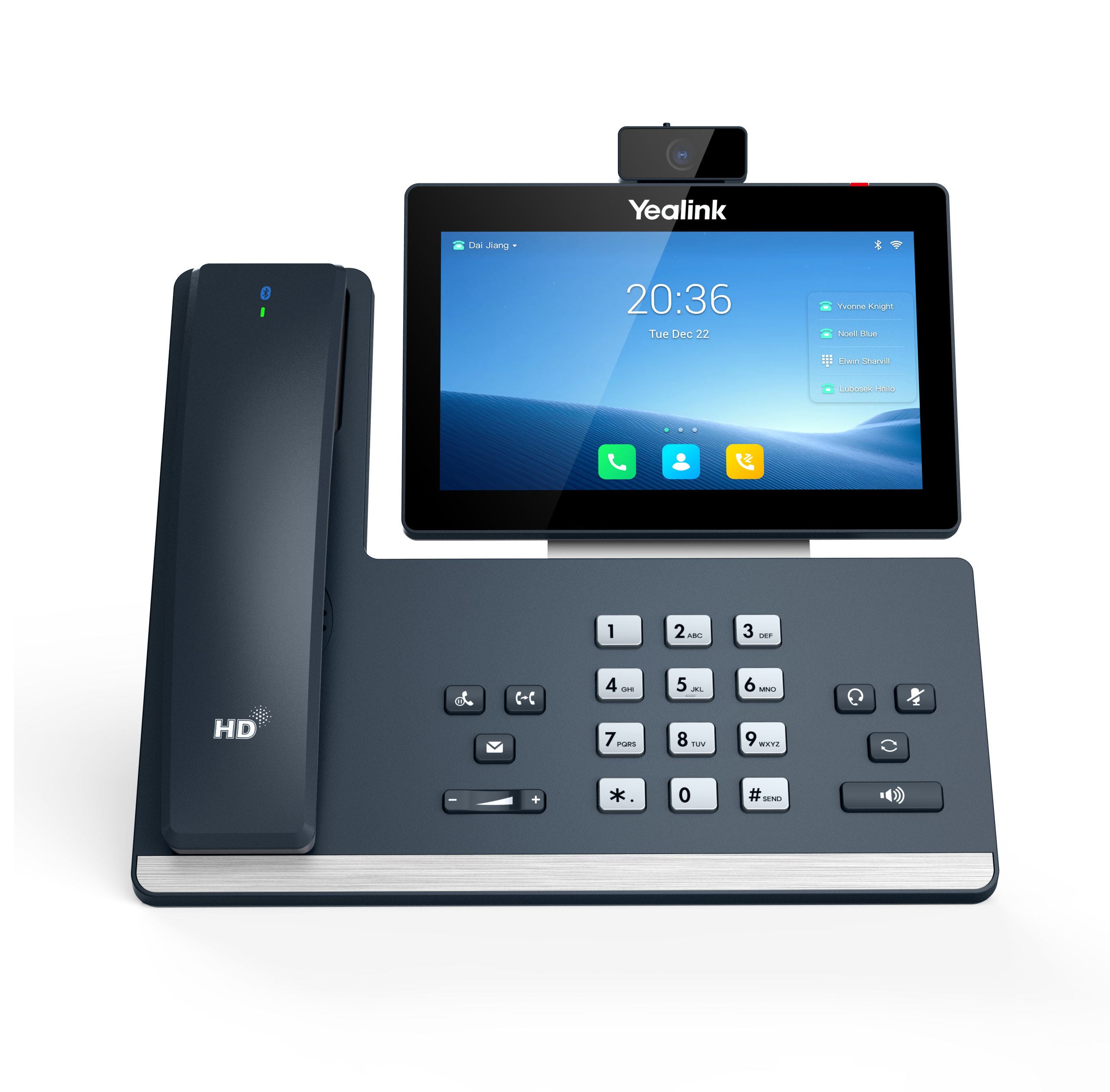 YEALINK (SIP-T58W) IP PHONE WITHW/LESS HANDSET, 7" TOUCHSCREEN, BT, WIFI, 720P CAM, aOS 9. - Image 3