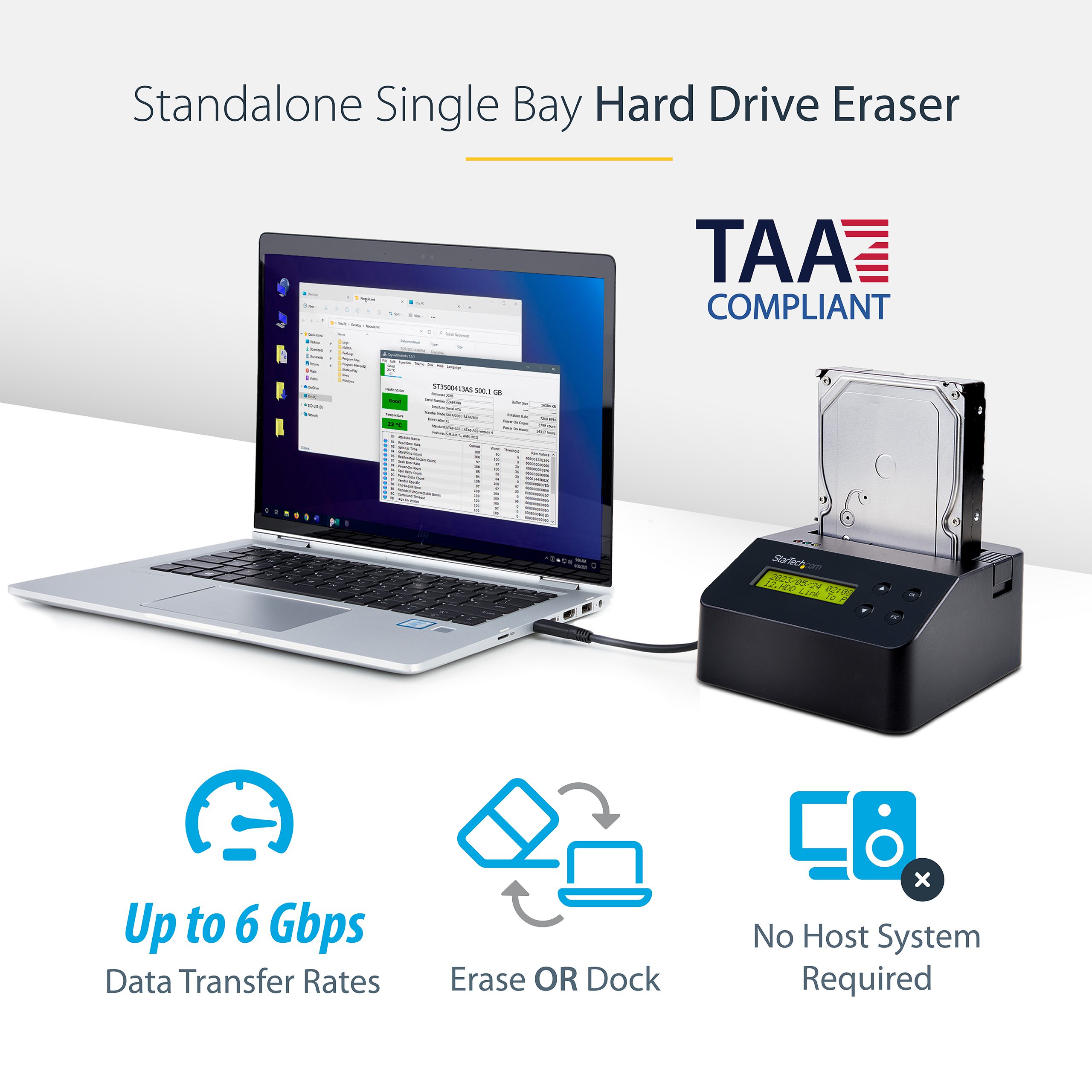 SATA Drive Eraser and Dock - 4Kn Support - Image 12