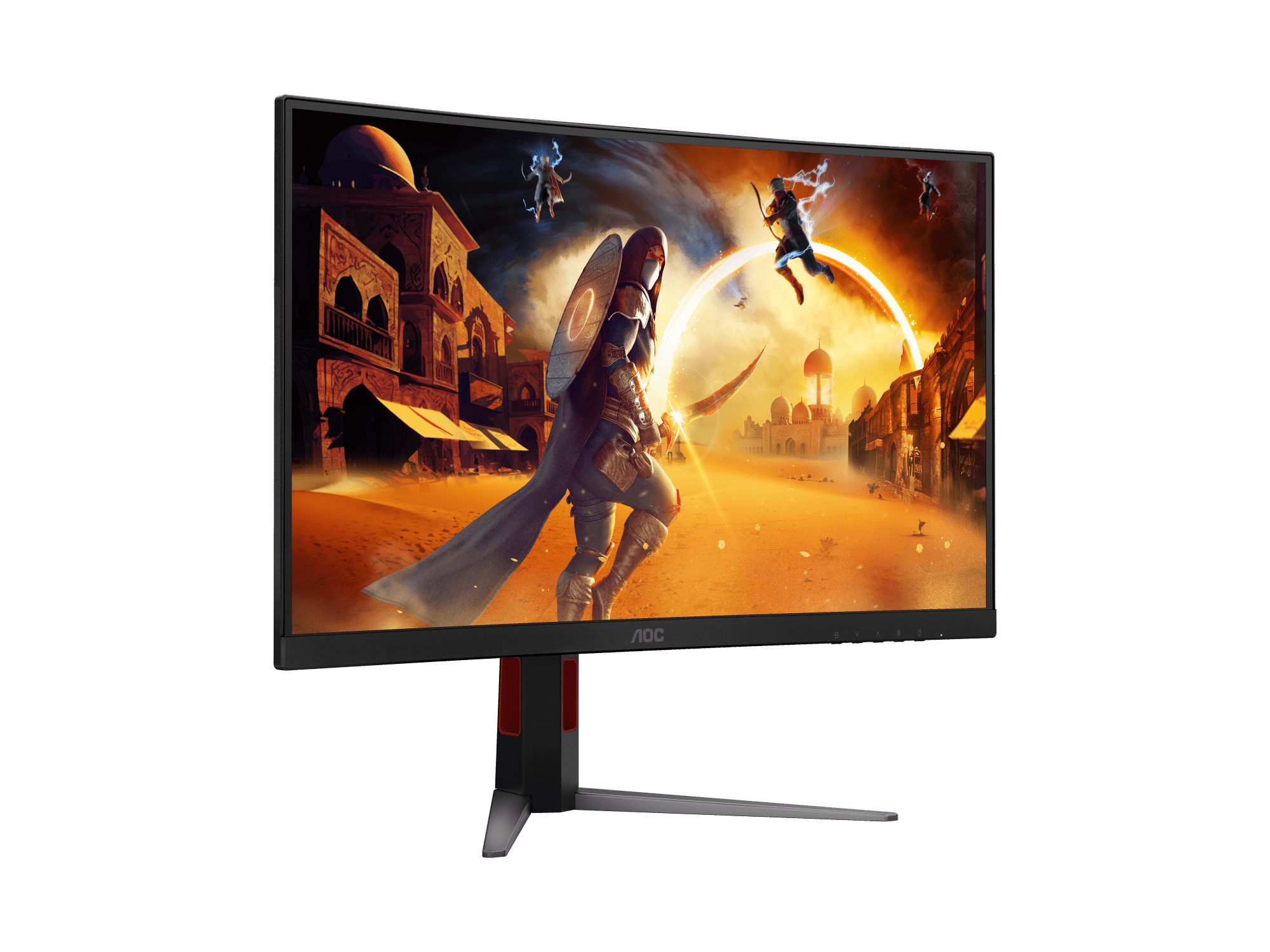 AOC 27' 2K Curved 0.5ms 180Hz, 2560x 1440 Adaptive Sync, HDMI 2.0 × 1,DisplayPort 1.4 × 1, Gaming Monitor (LS) - Image 3