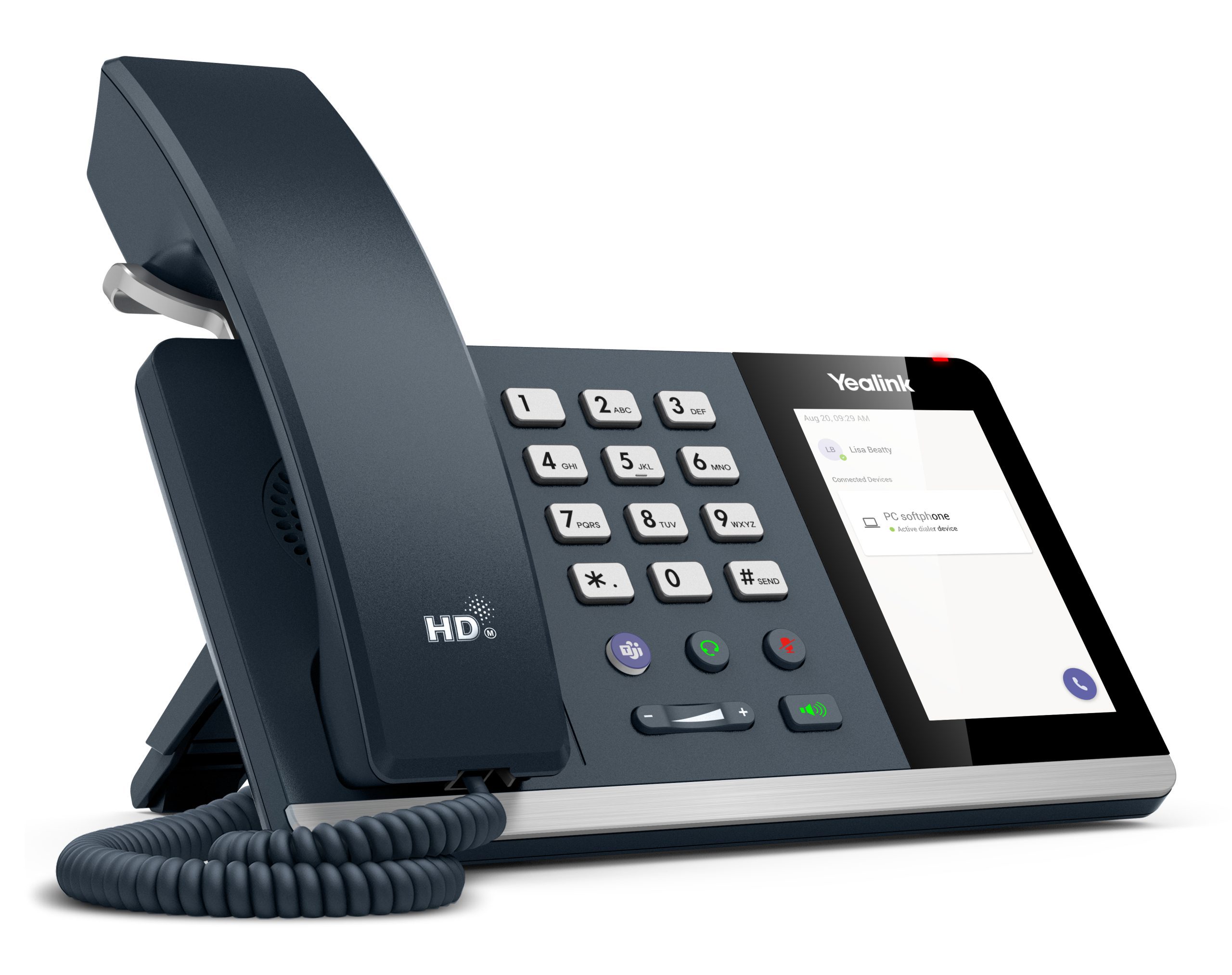 YEALINK (MP45) DESKTOP PHONE WITH HANDSET, 4" TOUCH SCREEN, ENTRY LEVEL USB PHONE - Image 2