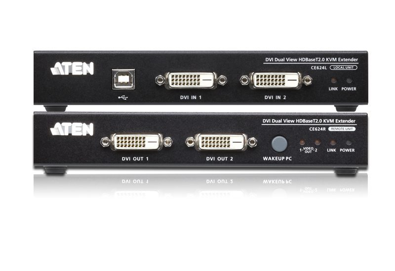 ATEN USB DVI DUAL VIEW HDBASET 2.0 KVM EXTENDER - Image 2