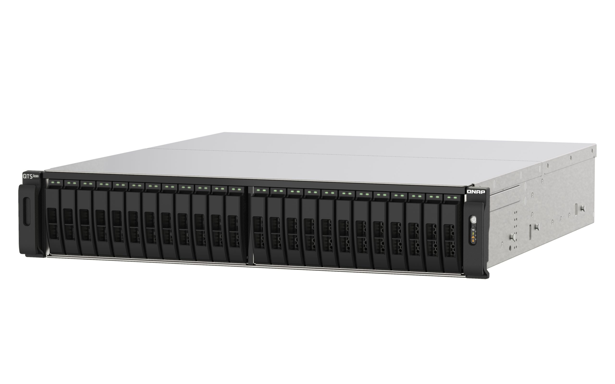 QNAP TS-h2490FU-7302P-256G, 24-Bay all-flash NAS, NVMe Gen3 x4, AMD EPYC 7302P 3.0GHz, 256GB RDIMM ECCC DDR4 RAM, 2 x 2.5GbE LAN, 4 x 25GbE SFP28, 5 Yr WTY - Image 2