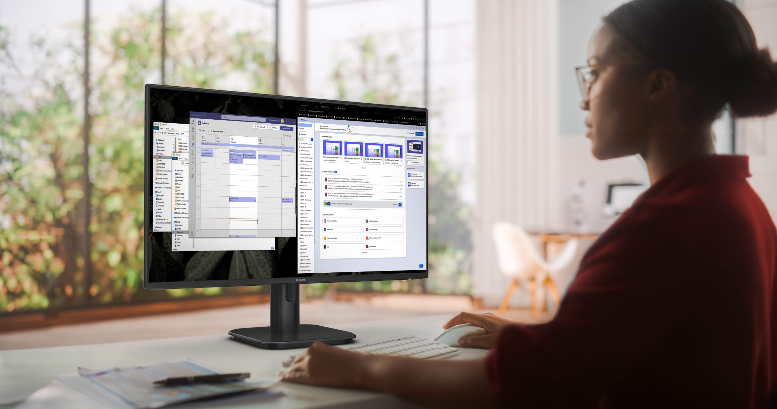 PHILIPS 24in E LINE MONITOR 100hz WITH D - Image 5