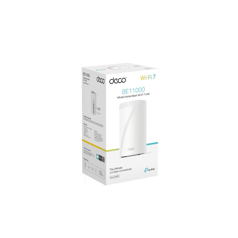 TP-Link Deco BE65 BE11000 Whole Home Mesh Wi-Fi 7 System (WIFI7), 574 Mbps at 2.4 GHz + 4320 Mbps at 5 GHz + 5760 Mbps at 6 GHz - Image 4