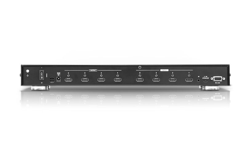 Aten Professional Matrix 4x4 HDMI Matrix, Supports 4K Resolutions tp to UHD, control via front-panel pushbuttons, IR remote and RS232 - Image 2