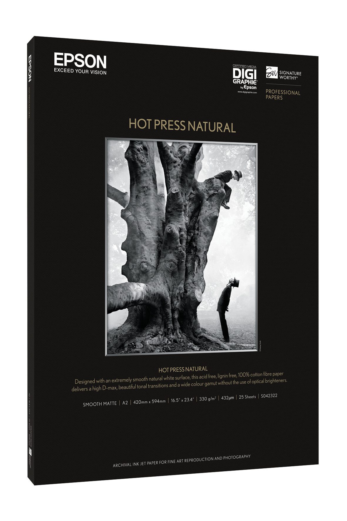 EPSON SW HOT PRESS NATURAL 330G A2 X25 SHTS - Image 2