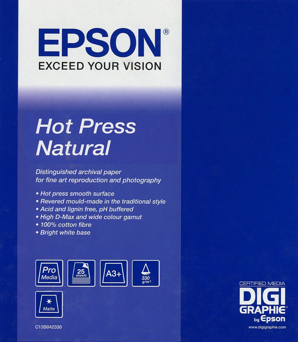 EPSON SW HOT PRESS NATURAL 330G A2 X25 SHTS - Image 3