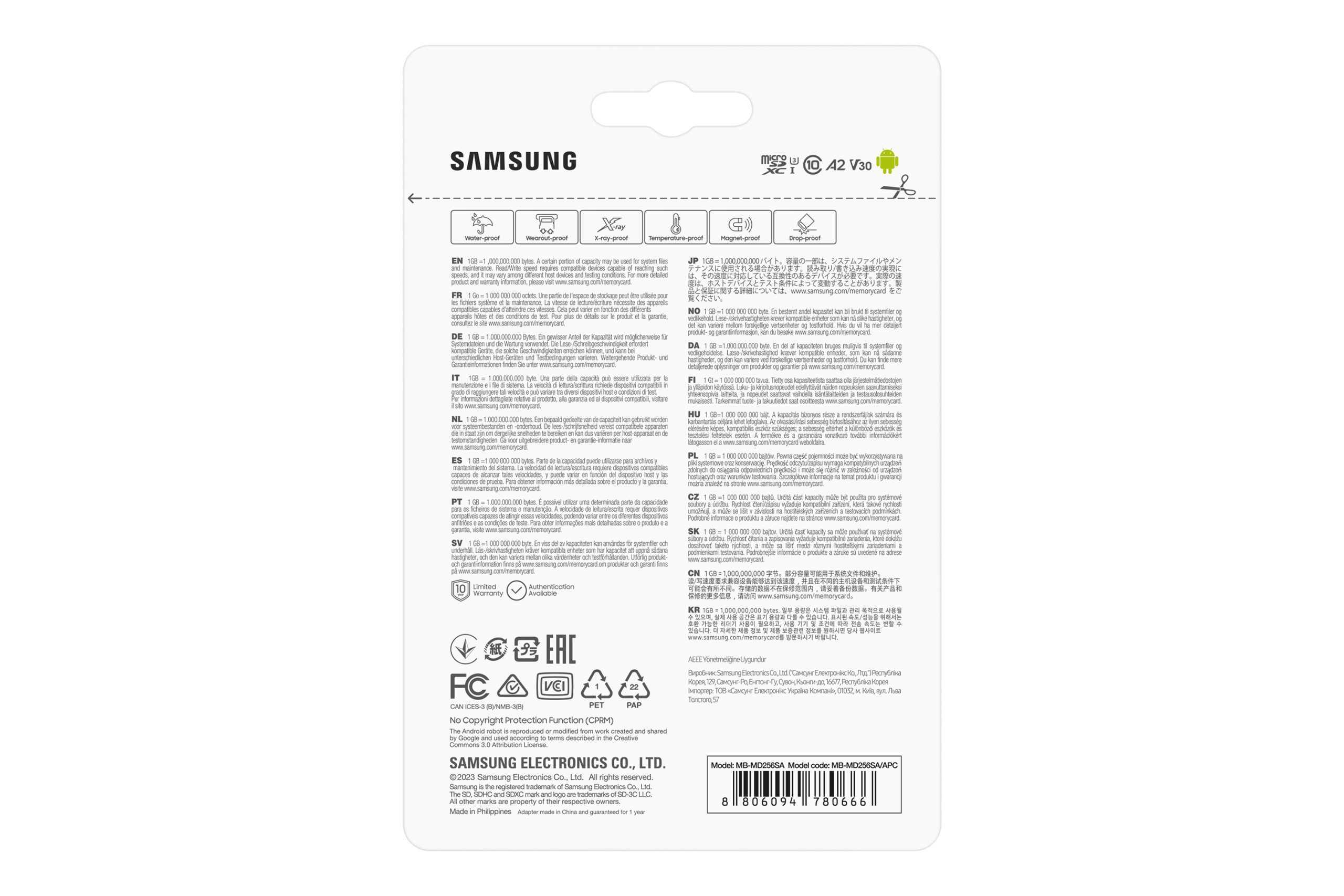 SAMSUNG (PRO PLUS) 256GB MICRO SD CARD w/ADAPTER, CL10, 180R/130W MB/s, 10YR WTY - Image 4