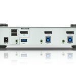 Aten Desktop Kvmp Switch 2 Port Single Display Displayport W/ Audio, Cables Included, 2x Usb Port, Selection Via Front Panel (CS1912-AT-U)