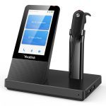 Yealink Dect Wireless (wh67) Uc Convertible Headset , 4″ Touch Screen Base , Speakerphone (1308041)