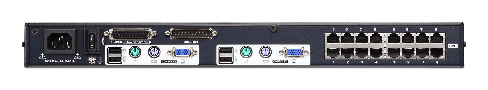 Aten Rackmount KVM Switch 2 Console 16 Port Multi-Interface Cat 5, KVM Cables NOT Included, Daisy Chainable for up to 256 Devices, - Image 3