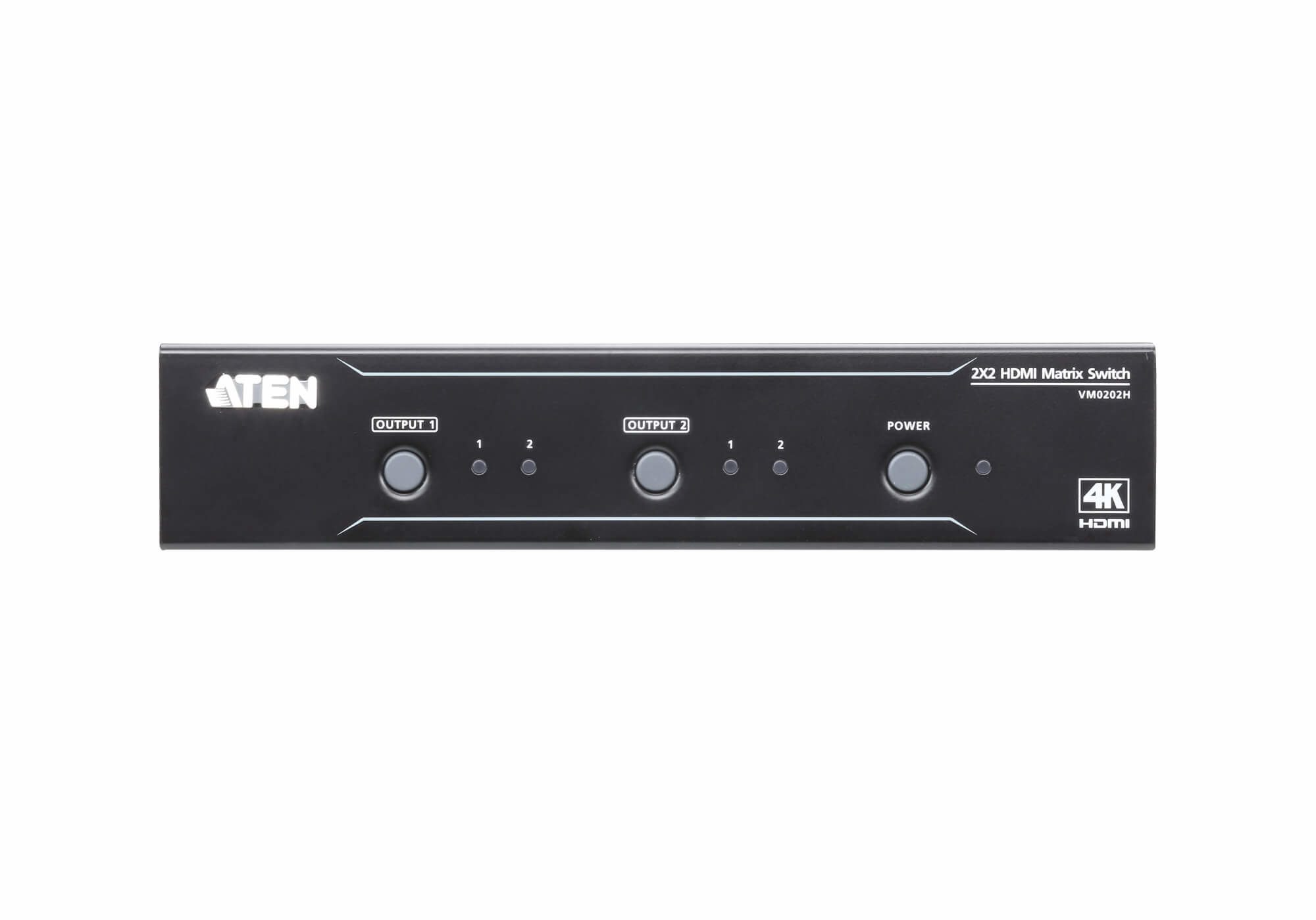 Aten 2x2 4K HDMI Matrix, control via front-panel pushbuttons, IR remote and RS232 control, EDID management - Image 2