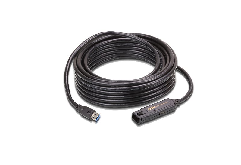 Aten USB 3.1 Gen 1 10m Extender Cable with AC Adapter, support 5 Gbps data-rate, daisy-chain up to 50m, unique locker head design - Image 2