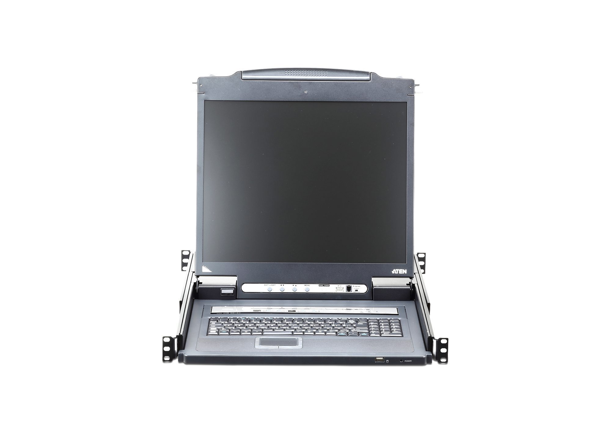 Aten 17' 1U Local/Remote Share Access 8-Port Single Rail LCD KVM over IP Switch - Image 4