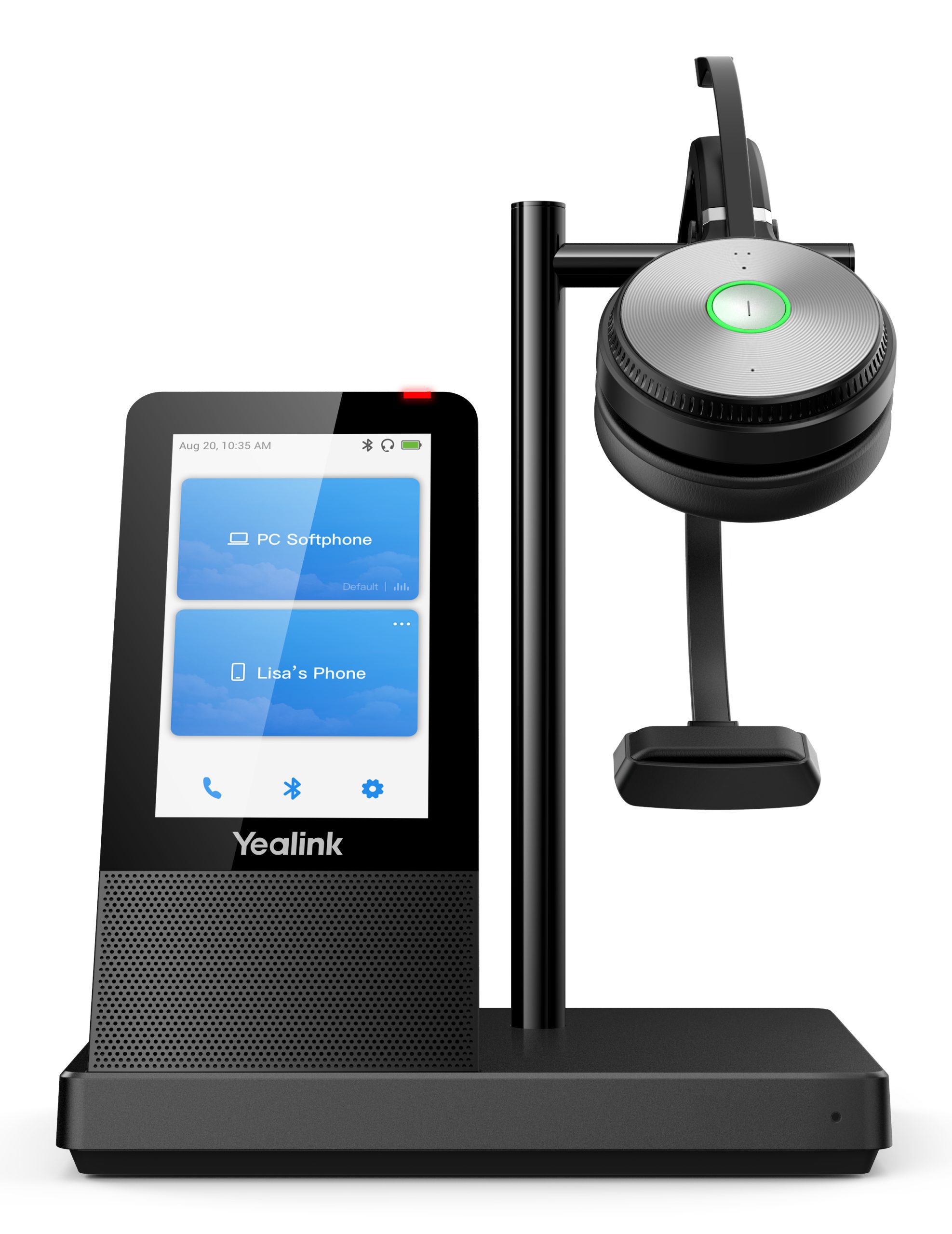 YEALINK DECT WIRELESS (WH66) UC MONO HEADSET , 4" TOUCH SCREEN BASE , SPEAKERPHONE - Image 3