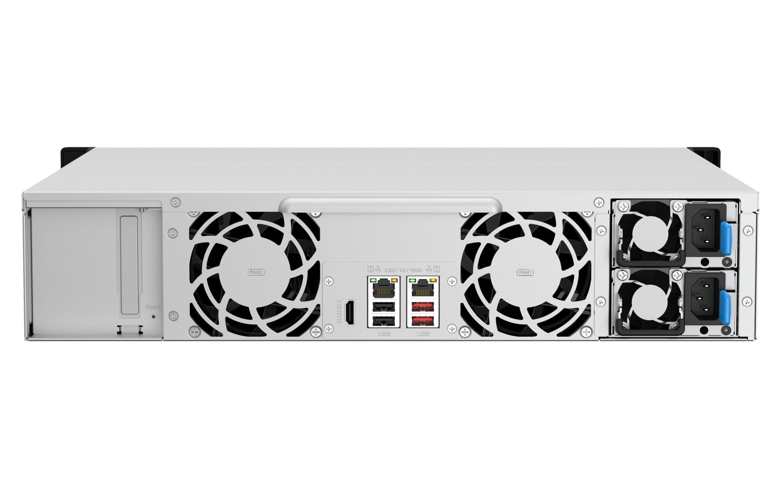 QNAP TS-1264U-RP-8G,2U 12-Bay rackmount NAS, Intel Celeron N5095 quad-core, 8 GB onboard not expandable, 12 x 3.5"/2.5" SATA 6Gb/s drive bays, 2 x 2.5GbE, 3 Yrs - Image 5