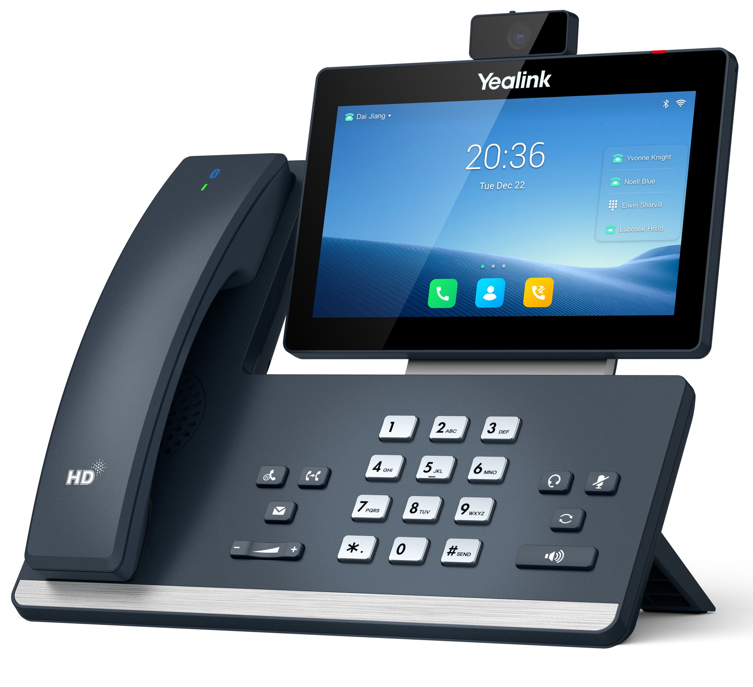 YEALINK (SIP-T58W) IP PHONE WITHW/LESS HANDSET, 7" TOUCHSCREEN, BT, WIFI, 720P CAM, aOS 9. - Image 4