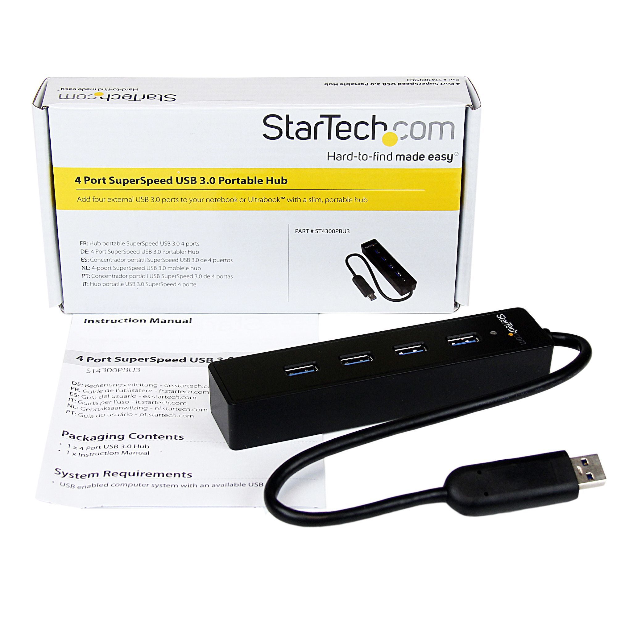 4 Port SuperSpeed Portable USB 3.0 Hub - Image 3