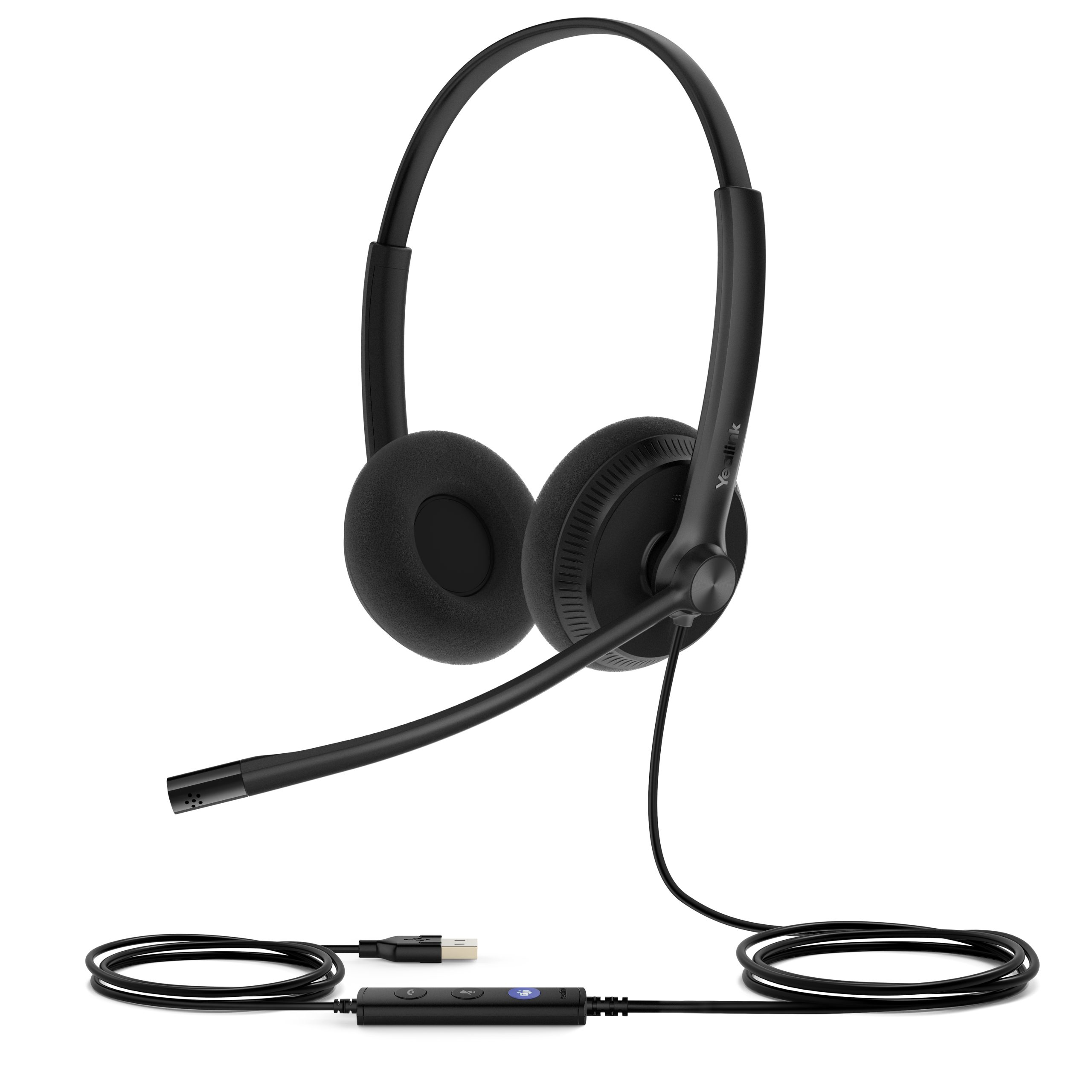 YEALINK WIRED (UH34-LITE) MS DUAL HEADSET, NOISE CANCELLING MIC, FOAM CUSHION, USB-A - Image 2