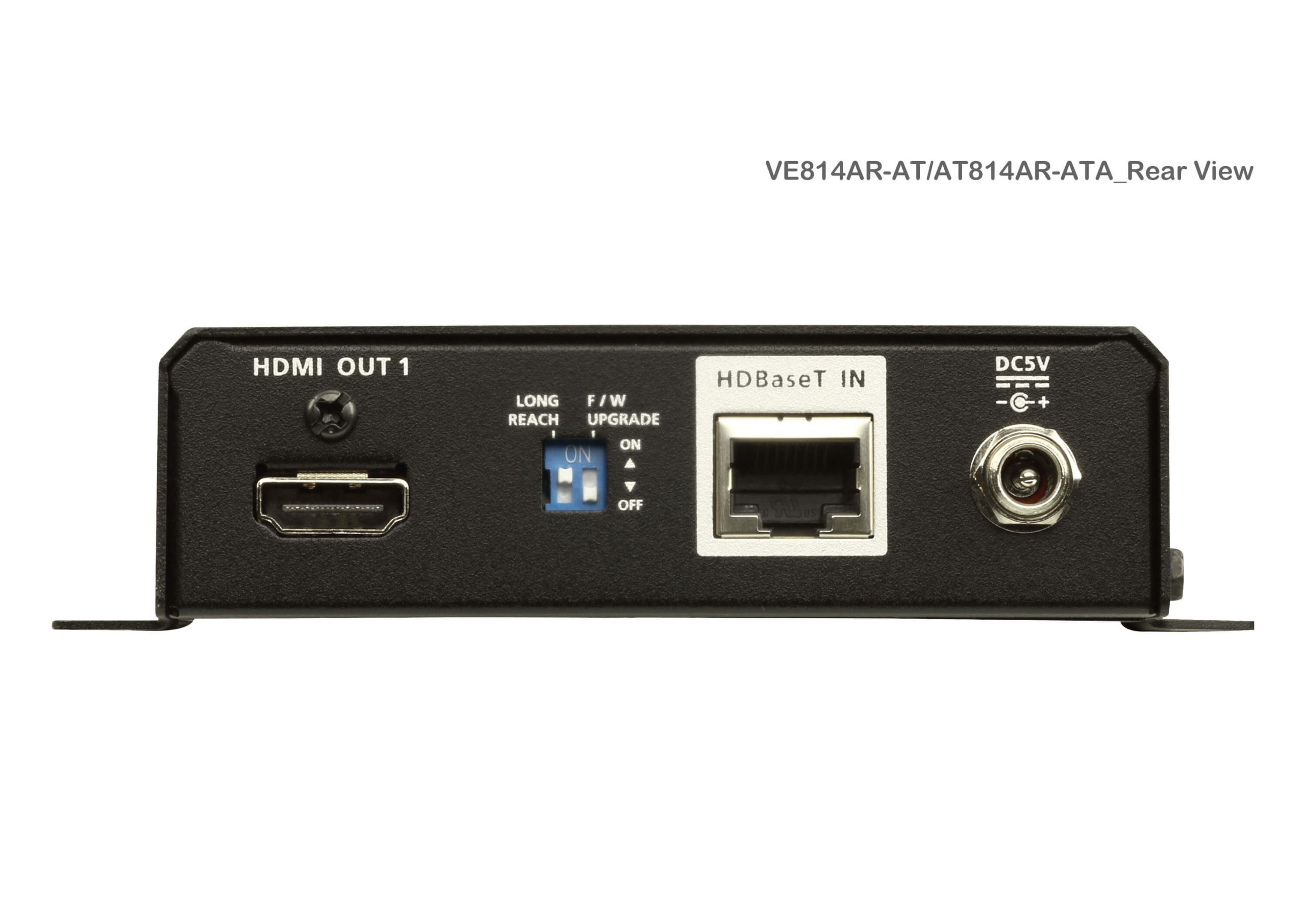 Aten HDMI HDBaseT Receiver with Dual 4K Output, one local HDMI output, supports up to 4K@70m (Cat 5e/6) and 100m (Cat 6A), extends RS232 and IR - Image 3