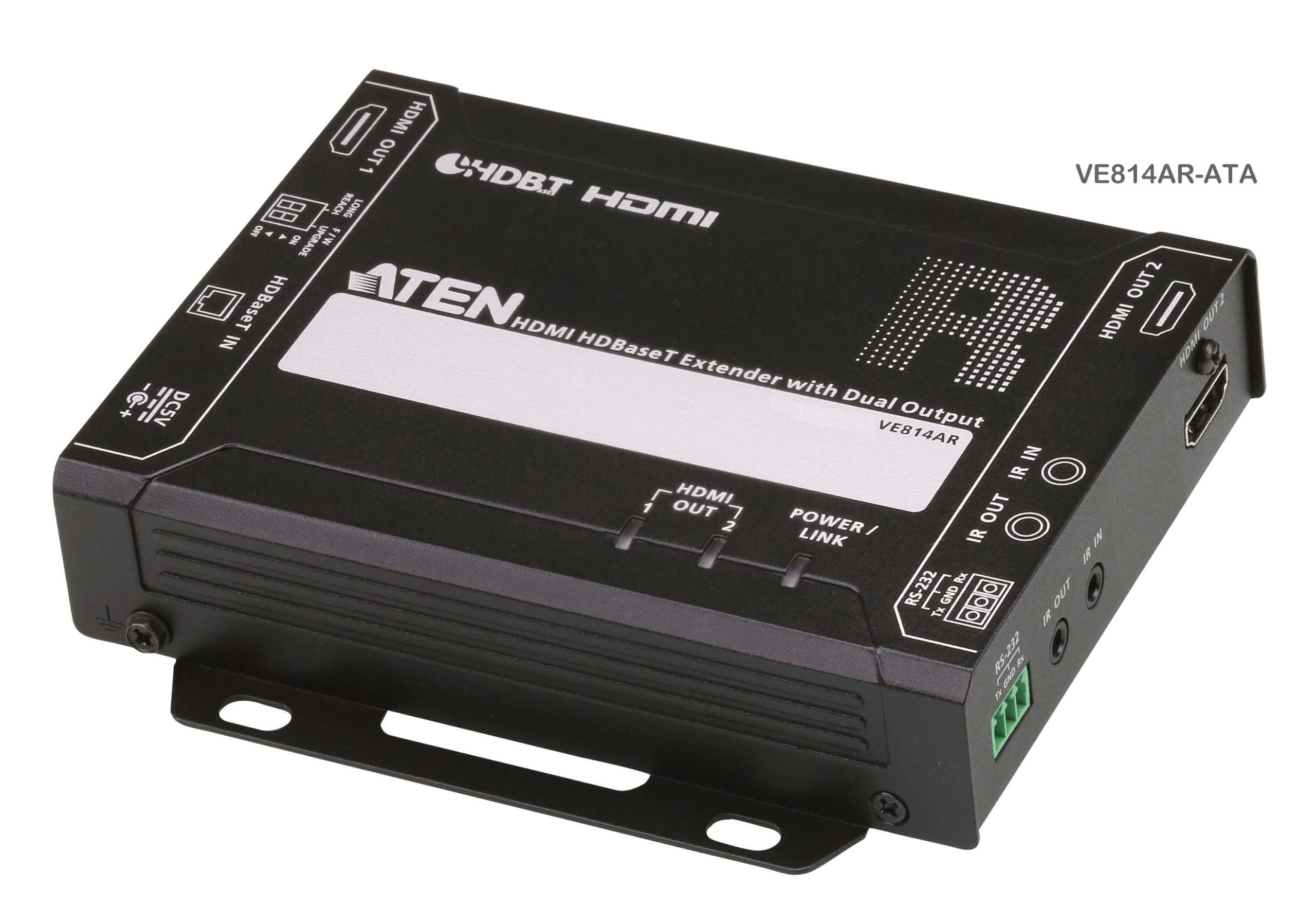 Aten HDMI HDBaseT Receiver with Dual 4K Output, one local HDMI output, supports up to 4K@70m (Cat 5e/6) and 100m (Cat 6A), extends RS232 and IR - Image 4