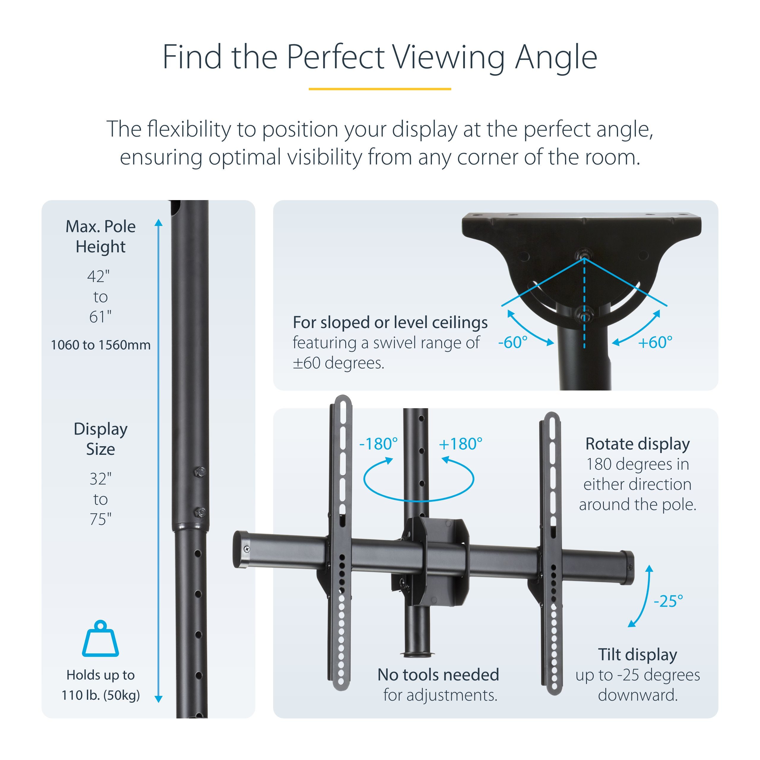 CEILING MOUNT FOR 32IN-70IN FLAT-SCREEN - Image 15