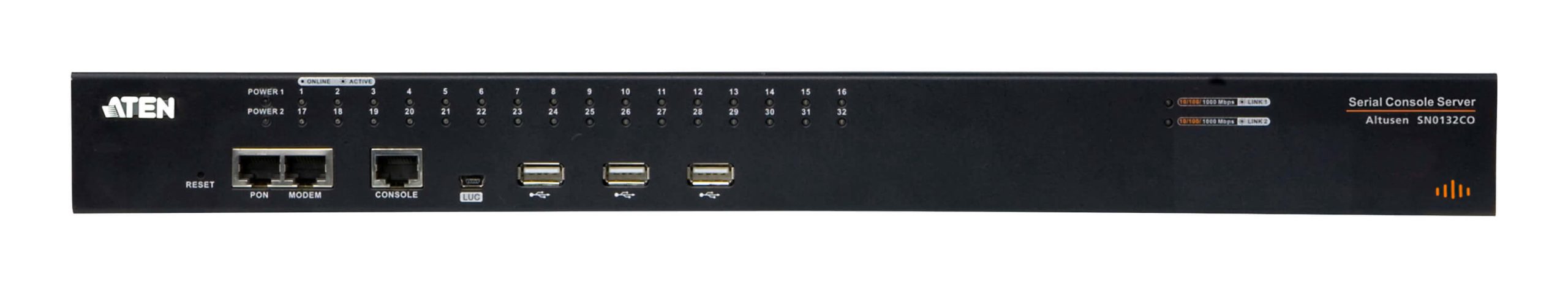 ATEN 32 PORT SERIAL CONSOLE SERVER OVER IP WITH DUAL AC POWER - Image 2