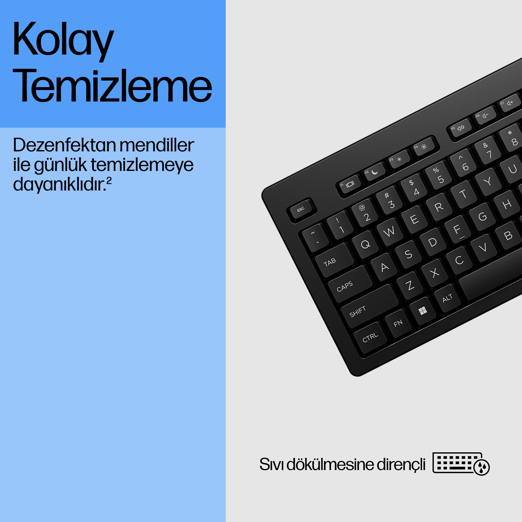 HP 125 Wired Keyboard - Compatible with Windows 10, Desktop PC, Laptop, Notebook USB Plug and Play Connectivity, Easy Cleaning 1YR WTY - Image 13