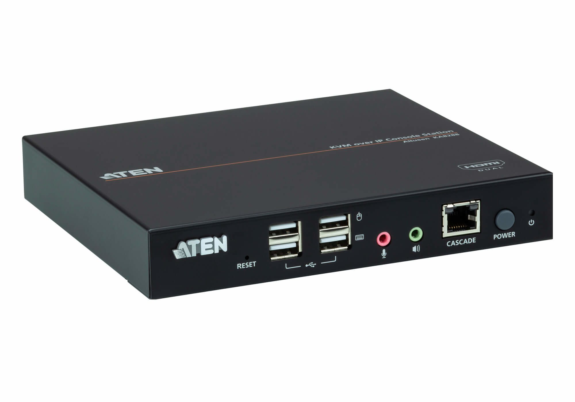 Aten Dual HDMI USB KVM Console station for selected Aten KNxxxx KVM over IP series, supports full HD with small form factor design for 0U rack space - Image 4