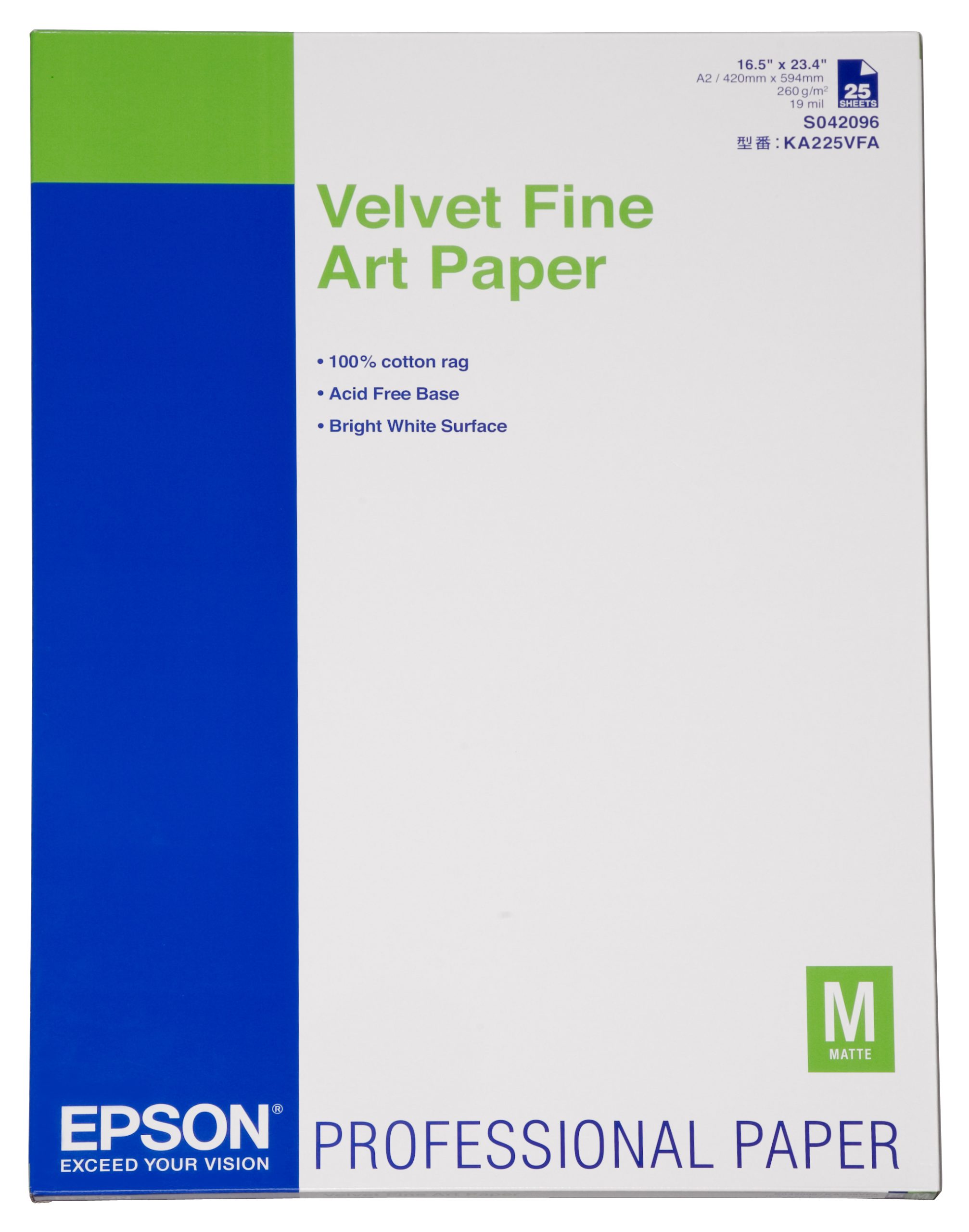 EPSON FINE ART VELVET 260G A2 X25 SHTS - Image 3