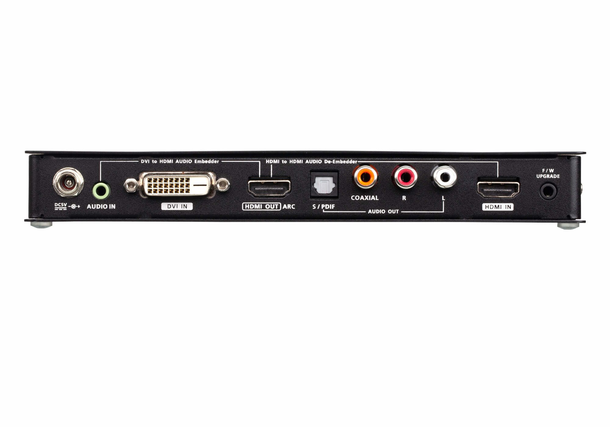 Aten 4K HDMI/DVI to HDMI Converter with Audio De-Embedder, supports ARC and DVI + Audio In to HDMI conversion, analog audio out and digital audio out - Image 2