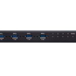 Aten Industrial Peripheral Switch 4×4 Usb 3.1 Gen1, 4x Devices, 4x Usb 3.1 Gen1 Ports, Remote Port Selector, Supports Rs-422/rs485 Remote Controller (US3344I-AT)