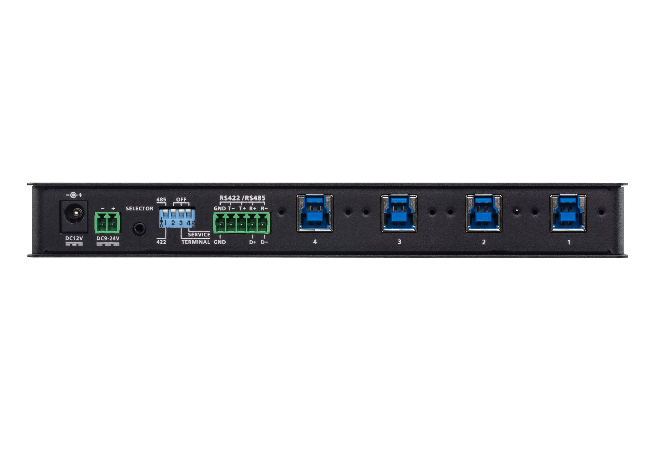 Aten Industrial Peripheral Switch 4x4 USB 3.1 Gen1, 4x Devices, 4x USB 3.1 Gen1 Ports, Remote Port Selector, Supports RS-422/RS485 Remote Controller - Image 3