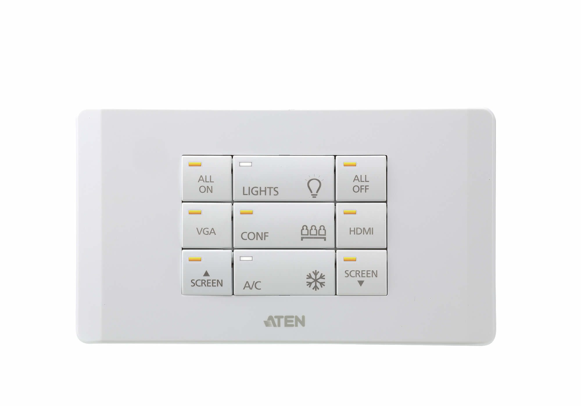 ATEN 12 BUTTON KEYBOARD WITH 2 GANG EU WALL PLATE - Image 2