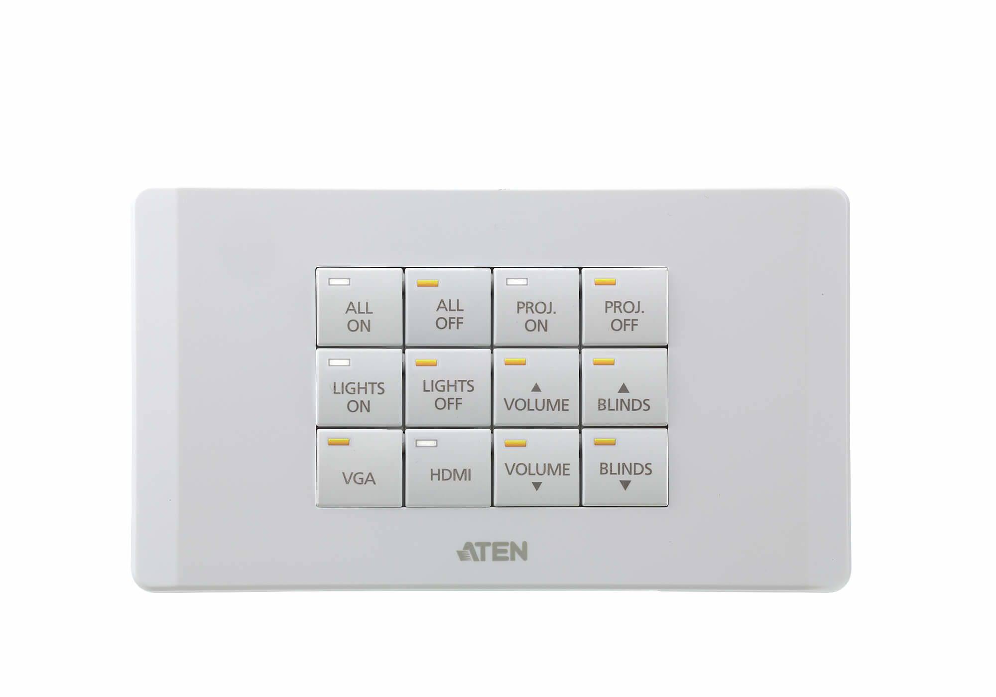 ATEN 12 BUTTON KEYBOARD WITH 2 GANG EU WALL PLATE - Image 4