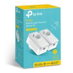 TP-Link Av600 Powerline Adapter With Ac Pass Through Starter Kit 600mbps Homeplug Av 1x100mbps Lan Power Socket 300m ~tl-pa4016p Kit (TL-PA4010P KIT)
