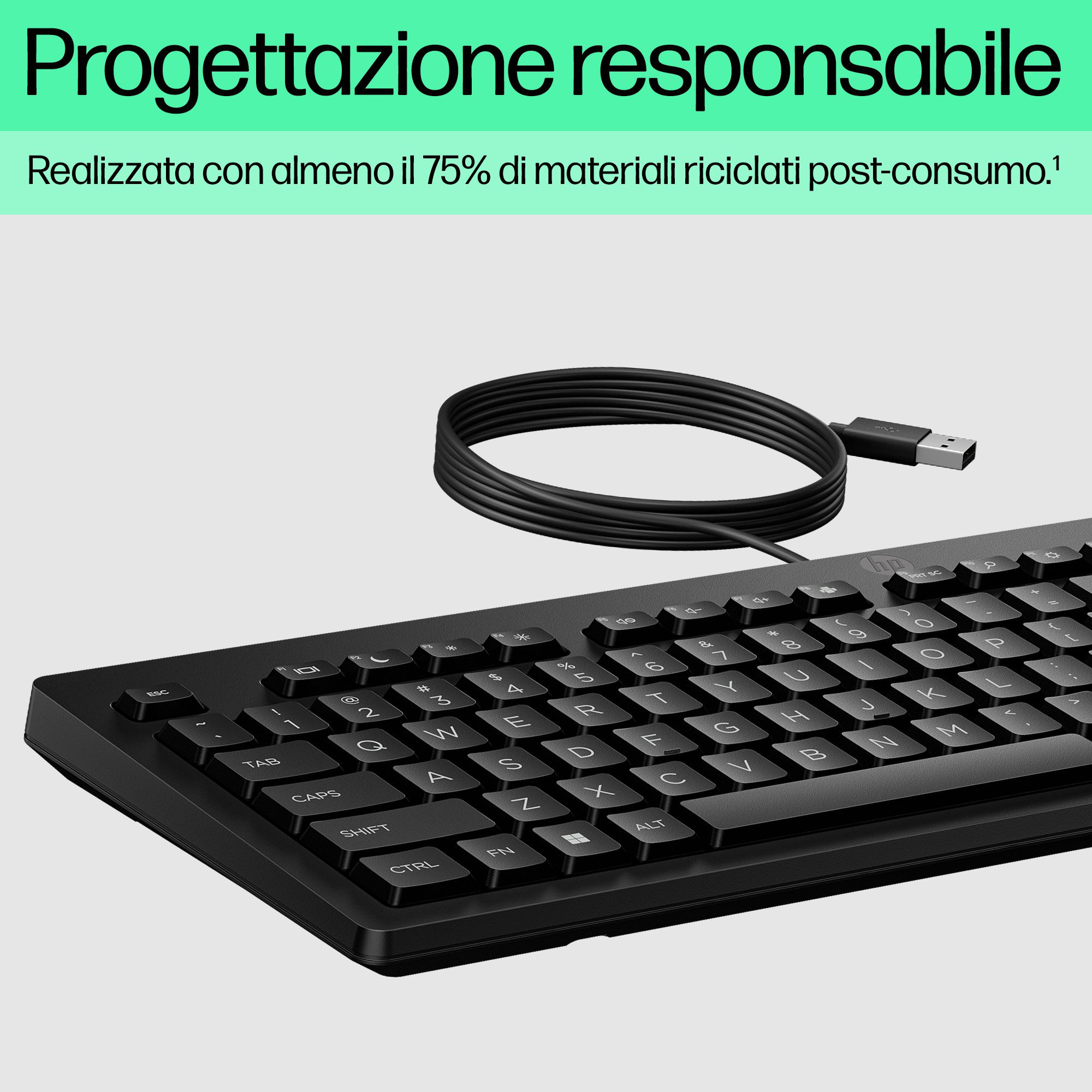 HP 125 Wired Keyboard - Compatible with Windows 10, Desktop PC, Laptop, Notebook USB Plug and Play Connectivity, Easy Cleaning 1YR WTY - Image 15