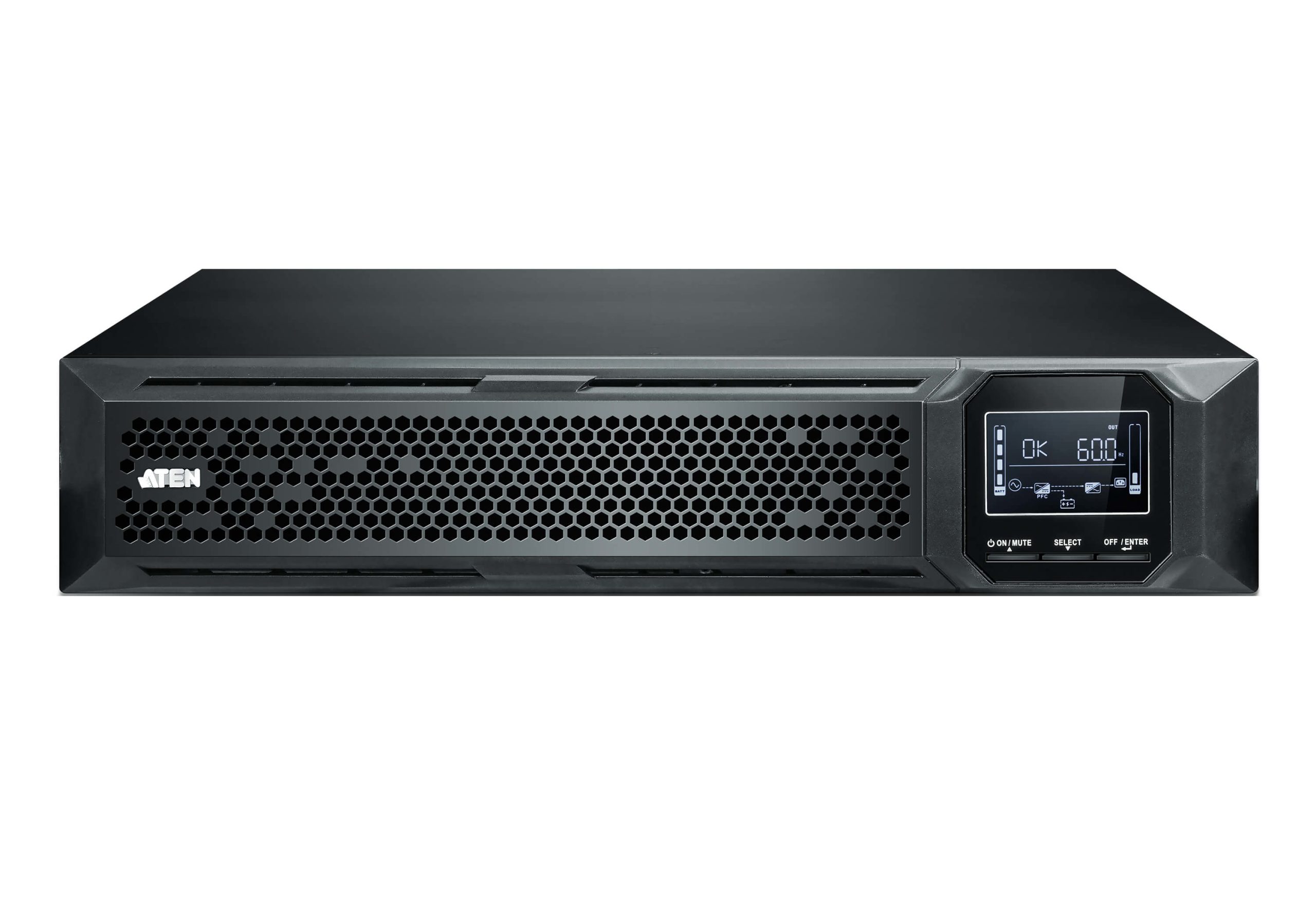 Aten 2000VA/2000W Professional Online UPS with USB/DB9 connection, 8 IEC C13 outlets, optional SNMP support, EPO and RJ port surge protection - Image 3